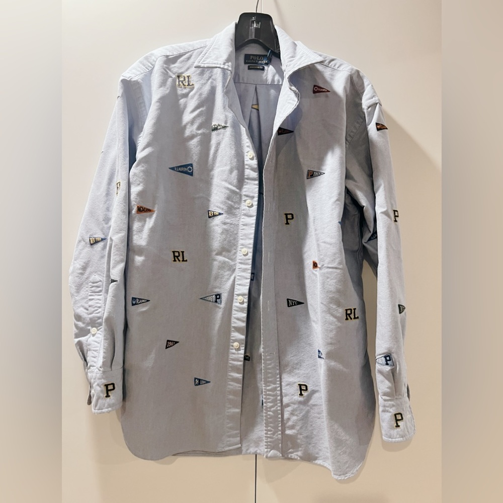 Polo ralph lauren varsity button up shirt